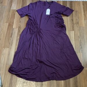 Universal Standard short Sleeve Dress in Rich Purple